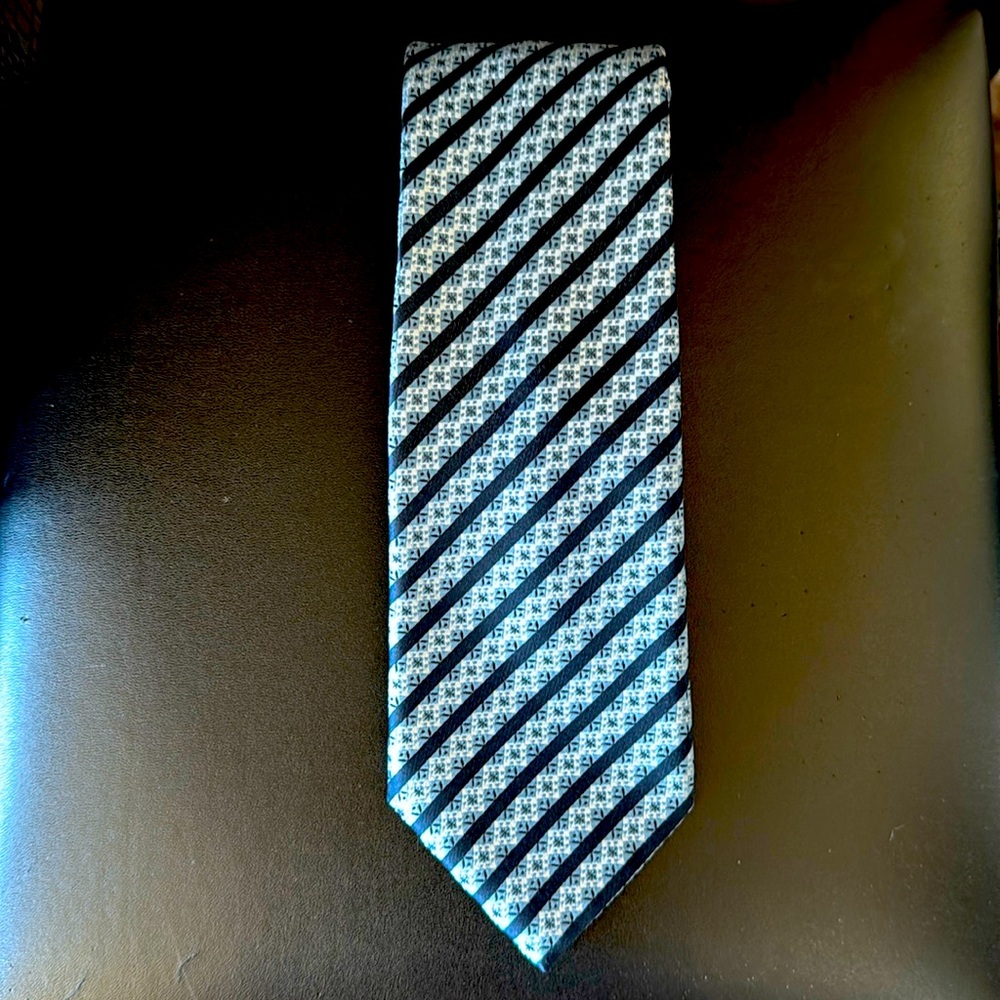 Stefano Ricci Blue 100% Silk blue striped Men's Neck Tie